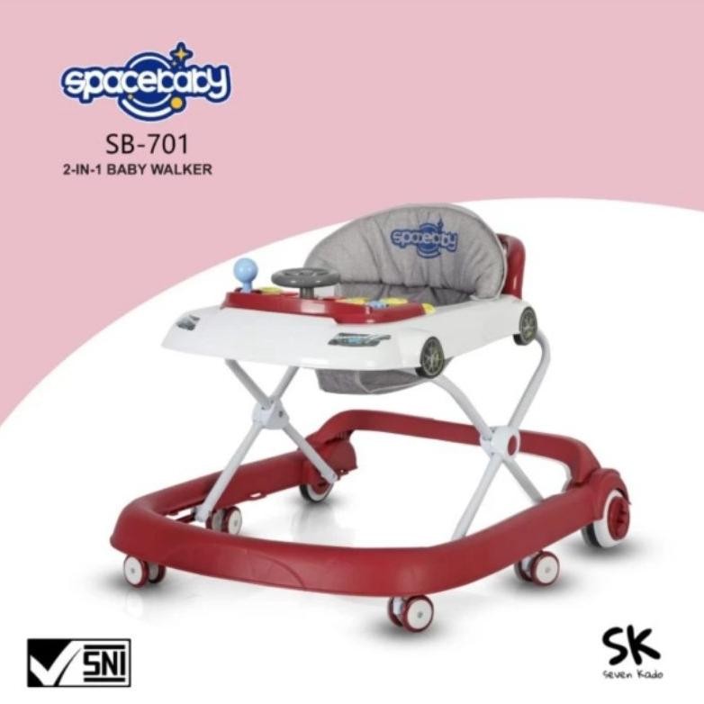 (FREE PACKING) Baby Walker spacebaby 2in 1 SB 711 / 709 / SB 707 / SB 705 / 701 Belajar jalan bayi p