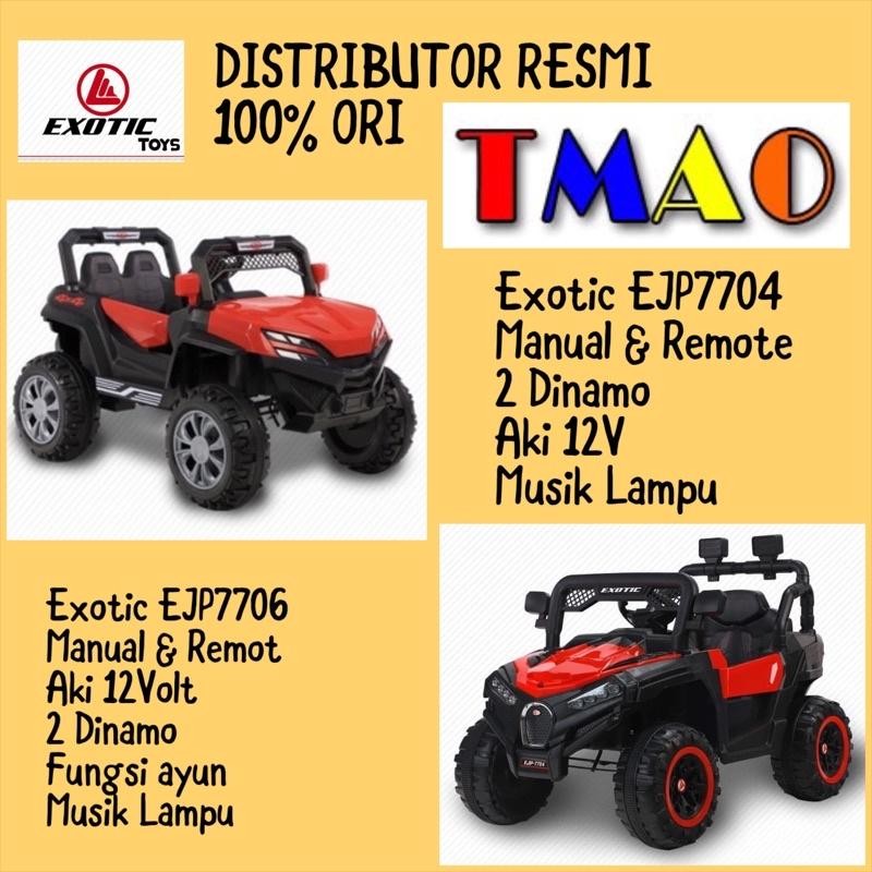 Mobil Aki Anak Exotic Jeep Ejp-7706 Ejp-7704 7727 7723 Ejp7706 Ejp7004 Ejp7727 Ejp7723 Remote Remot 