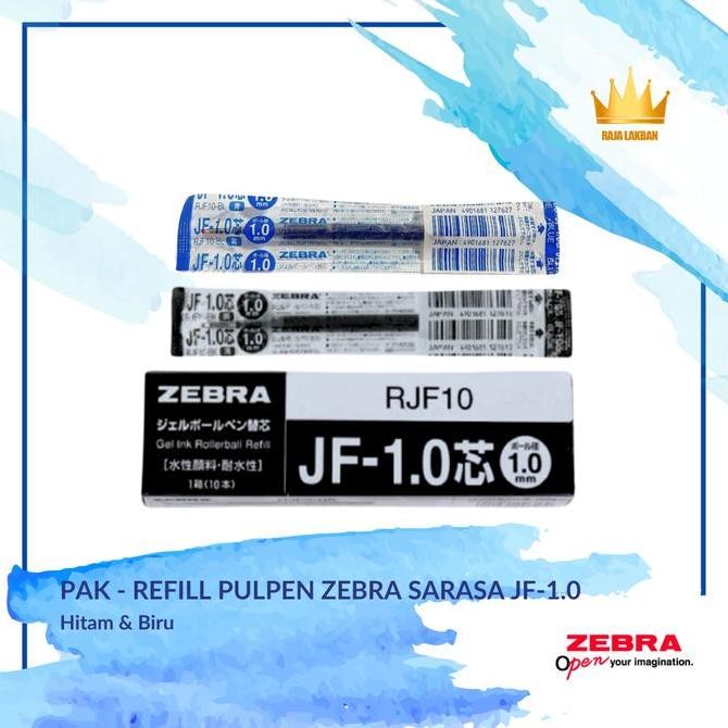 

Isi Ulang Pulpen Refill Zebra Sarasa Jf 1.0 Mm/ Tinta Hitam & Biru - Pak