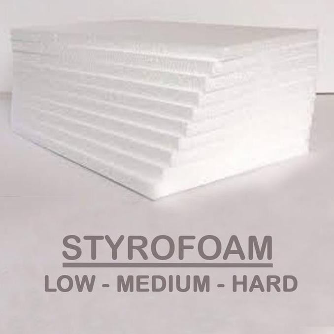 baru Styrofoam 100x50, Styrofoam lembaran, Styrofoam Hard, Medium, Low