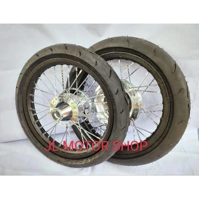 SEPAKET VELG RING 14 PLUS BAN AEROX NMAX OLD NMAX NEW ADV PCX 150 PCX 160 VARIO 125/150 VELG HITAM D