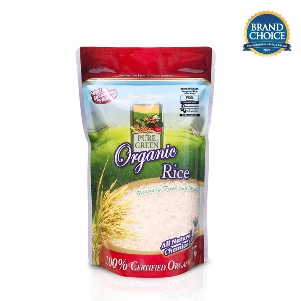 

ready PureGreen Organic Rice Beras Organik Pulen Wangi 1 kg murah