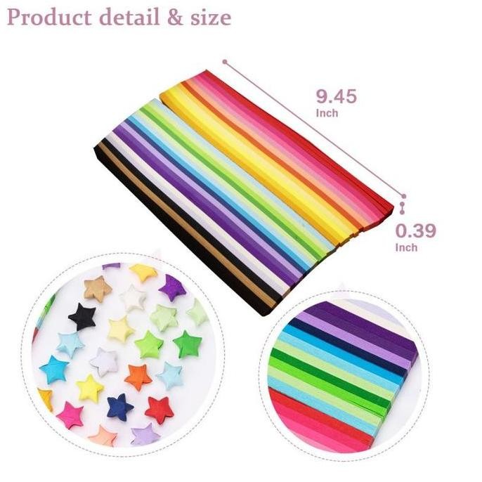 

baru 540pcs Kertas Origami Bintang 27colors Origami Star Paper