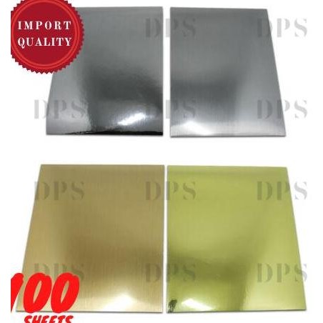 

baru Kertas Stiker Gold Bright Tebal 25mic F4 Paper Printer Stationery