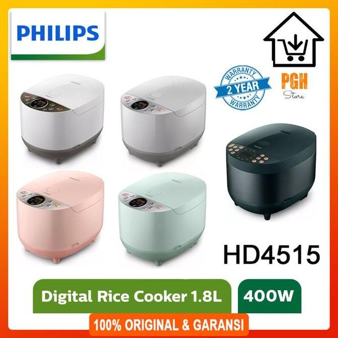 (Harga Promo) Philips Magic Com Rice Cooker Digital Hd4515/33 Hd4515