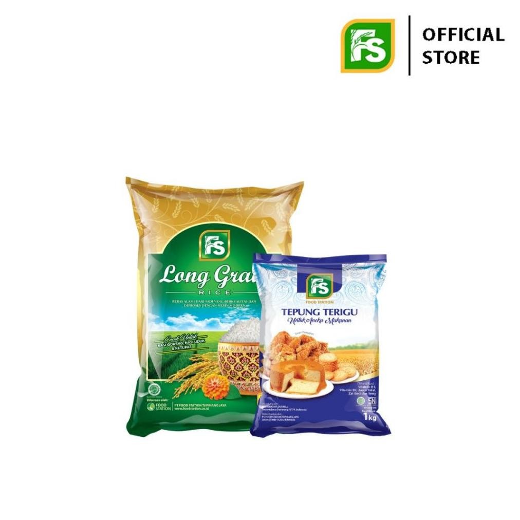 

ready Bundling Food Station - Beras Long Grain 2.5 Kg + FS Tepung Terigu 1 kg murah