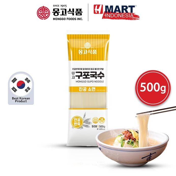 

ready MONGGO Gupo Noodle Thin Round - Kupo Guksu - Mi Kering Gandum Korea 500g murah