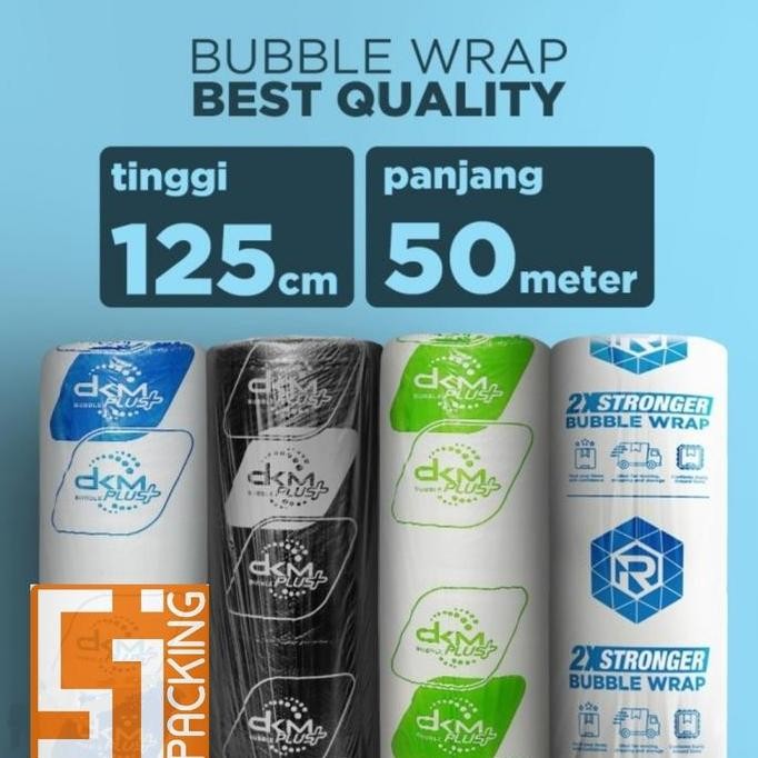 

ready stock Bubble wrap 60cm x 50m Bening Premium Dkm+