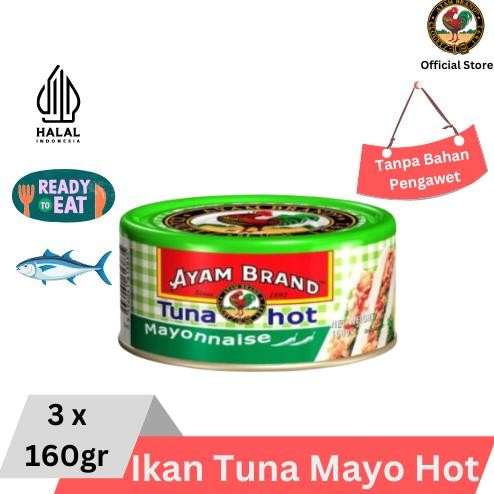 

ready Ayam Brand - Ikan Tuna Kaleng Mayonnaise Pedas 3 pcs 160gr murah