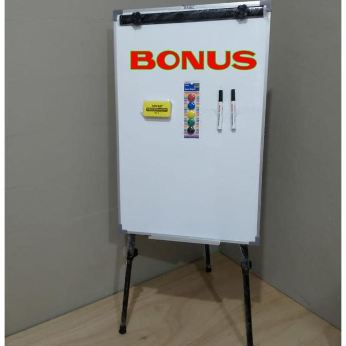 

Flipchart Magnetic Mj Board Uk 60X90 Cm Free Spidol Penghapus Kertas