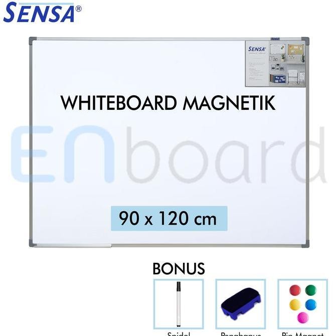 

Papan Tulis Whiteboard Gantung Magnet Single Face Sensa 90 X 120 Cm
