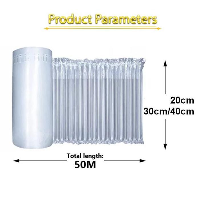 

ready stock 50M Inflatable Air Bubble Cushion Wrap/Air Bubble Wrap Anti Pecah/ Air Cushion Poly Air bubble wrap/ Inflatable Bag Plastik