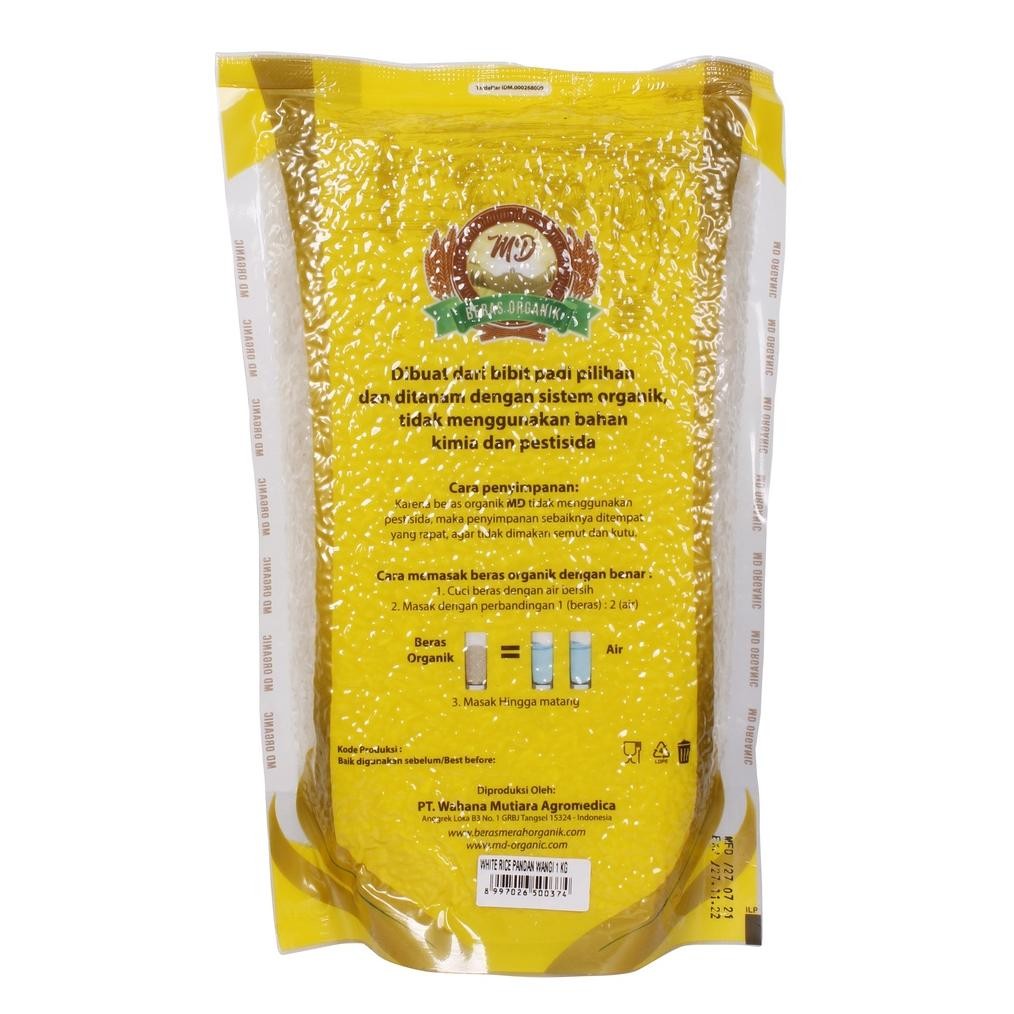 

ready MD Beras Putih Pandan Wangi Organik / MD Organic White Rice (Pandan Wangi) 1Kg murah
