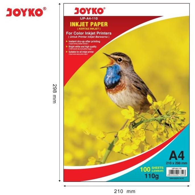 

baru joyko Inkjet Paper / Kertas Inkjet IJP-A4-110 100 Lembar