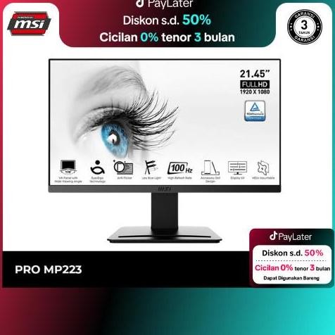 MSI PRO MP223 E2 22 INCH VA FHD 1MS TILT BUSINESS PRODUCTIVITY MONITOR [1080p, 100Hz]