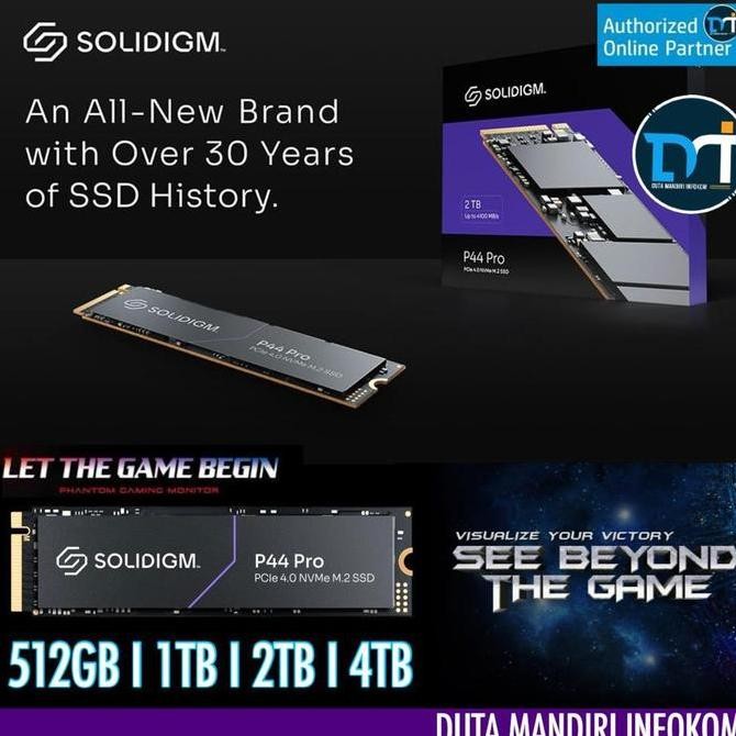 Solidigm P44 Pro Series SSD 512GB 1TB 2TB - M.2 2280 NVMe PCIe Gen4 x4