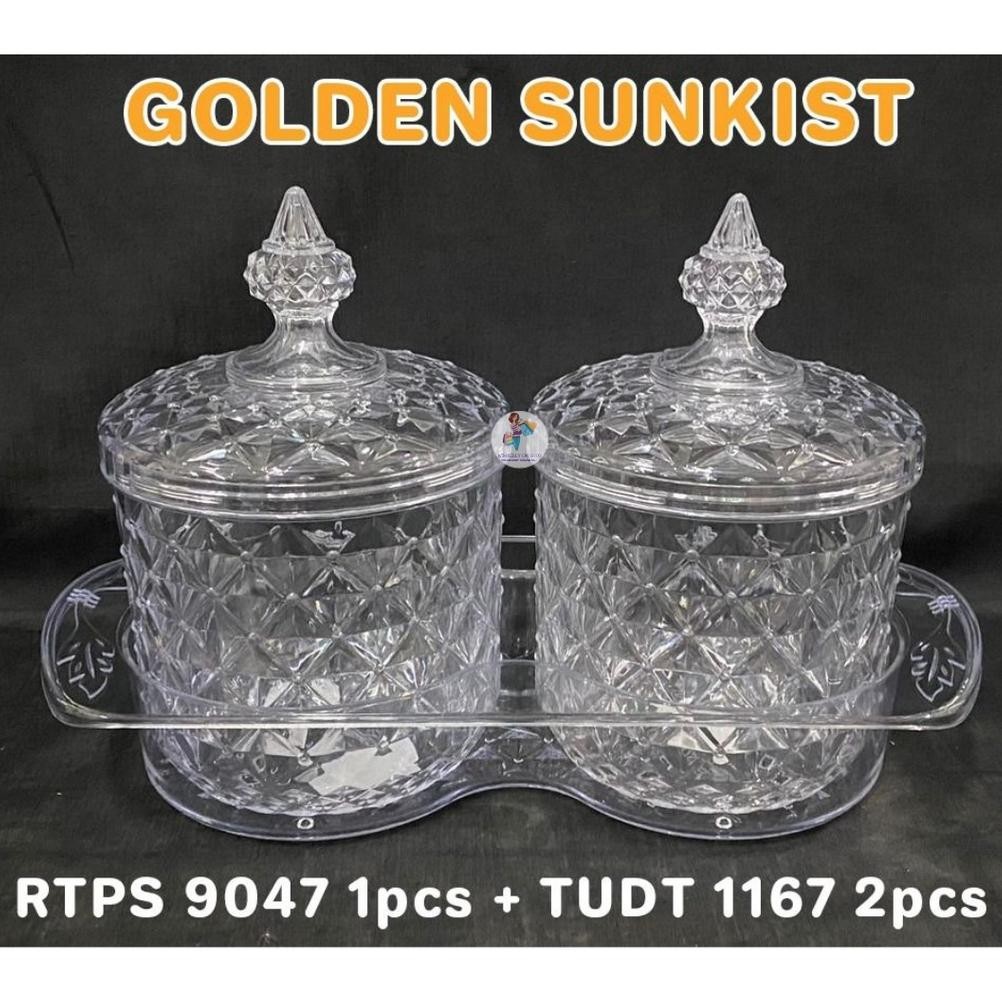 Toples + Rak Toples Kue Snack Coklat Sealware Diamond 2 Dan 3 Pcs Golden Sunkist Baru