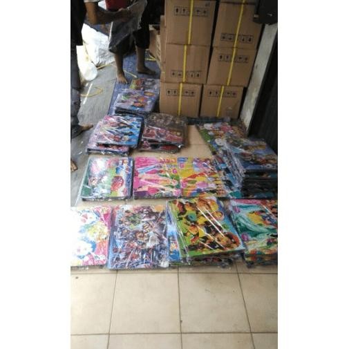 Meja Belajar Lipat Besi/Meja Belajar Anak Motif Katakter Viral