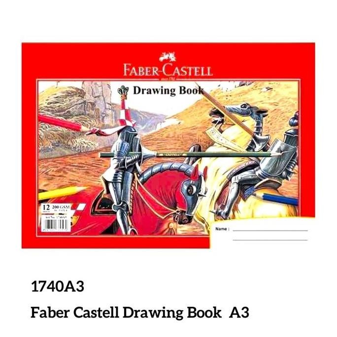 

baru FABER CASTELL DRAWINGBOOK A3 200gsm 12 Sheets