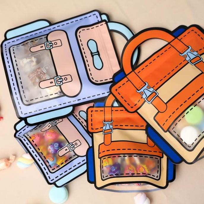 

ready stock 10pcs Plastik Snack, Goodie Bag Hadiah Ziplock Birthday Packaging Bag Souvenir