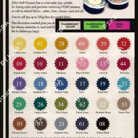 ready DYLON PEWARNA PAKAIAN PEWARNA TEXTILE MULTI PURPOSE