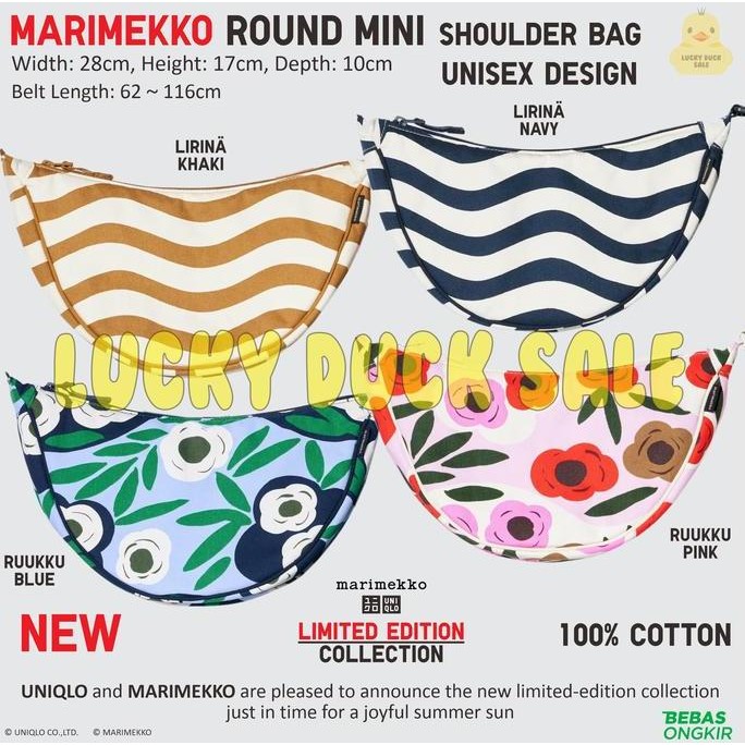 Sale Tas Bahu Unisex Uniqlo Round Mini Shoulder Bag Bulat Selempang Original