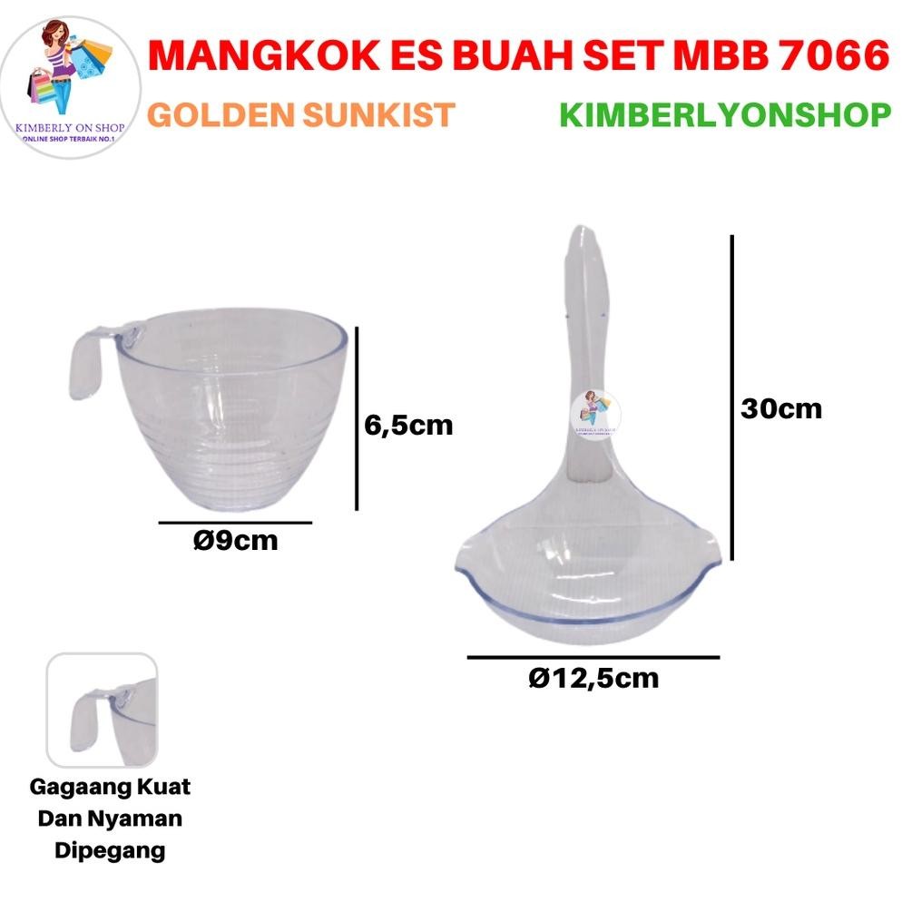 Mangkok Sop Buah Tempat Es Buah Set Gelas Golden Sunkist Ready