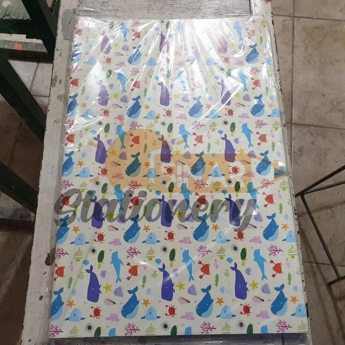 

ready stock Kertas kado sidu motif 1pak isi 50 lembar