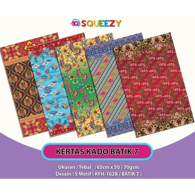 

ready stock KERTAS KADO BATIK KIKY 1 PACK ISI 50 LBR