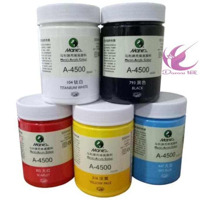 

ready Maries Acrylic Paint 500ml Cat Maries Akrilik 500ml