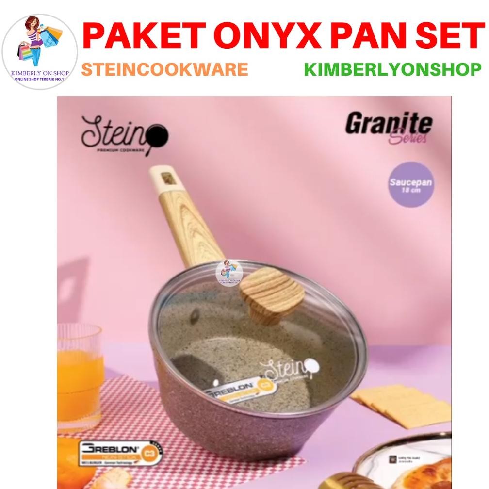 Paket Onyx Granite Series Panci Set Stein Cookware Stok