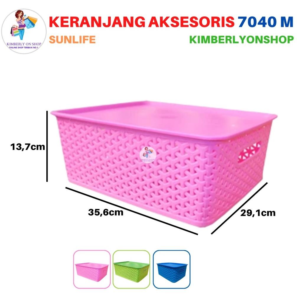 Keranjang Serbaguna Dengan Tutup Narita Basket 7040 M Sunlife Ready