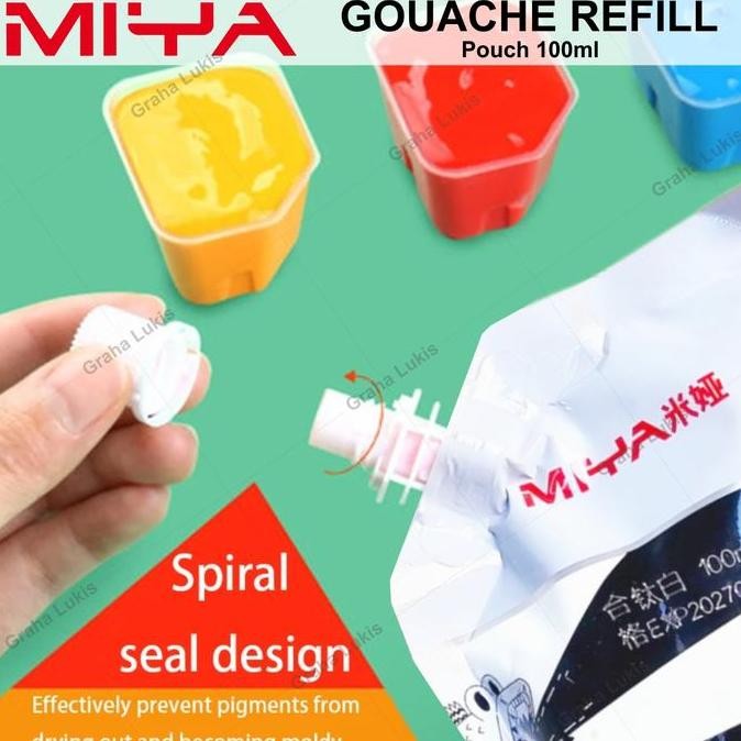 

ready MIYA HIMI GOUACHE REFILL POUCH 100 ML TITANIUM WHITE