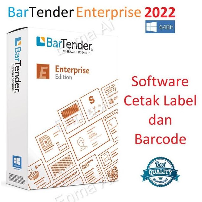 Bartender Enterprise 2022 Software Cetak Label Barcode QR