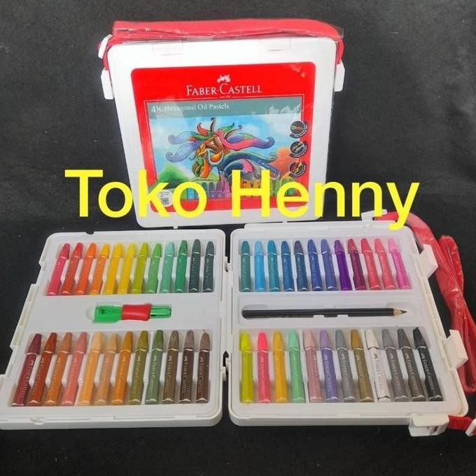 

ready Crayon Oil Pastels Faber Castell isi 48 warna Stationery