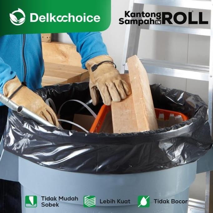 KANTONG PLASTIK SAMPAH IN ROLL PREMIUM DELKOCHOICE murah