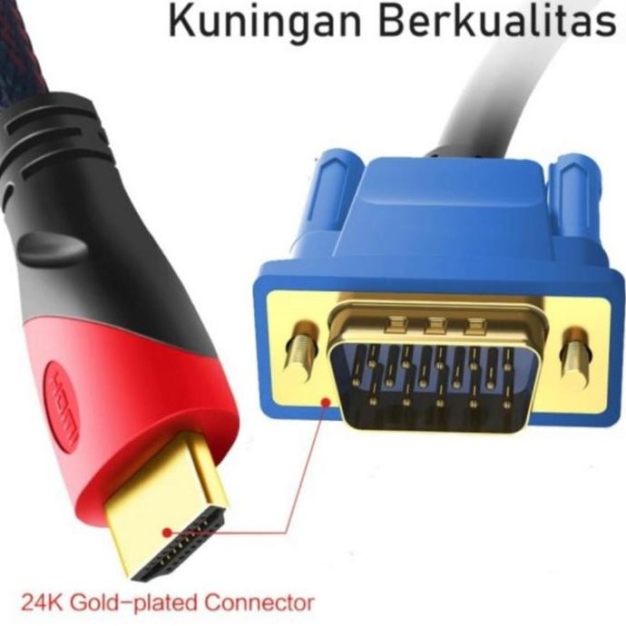 ready KABEL HDMI TO VGA 3 METER / CABLE HDMI TO VGA 3M / HDMI TO VGA 3 M