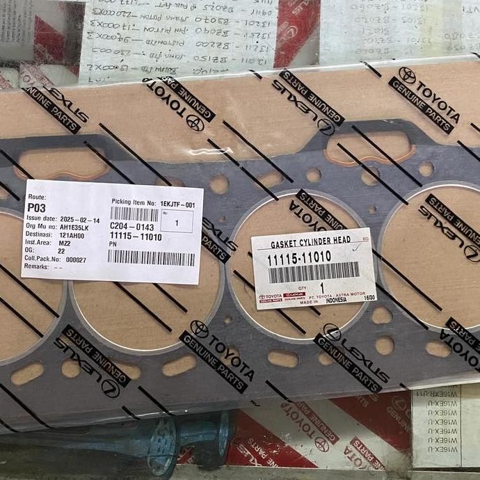 Gasket cyilinder head starlet-Packing deksel starlet 1E 2E orinal