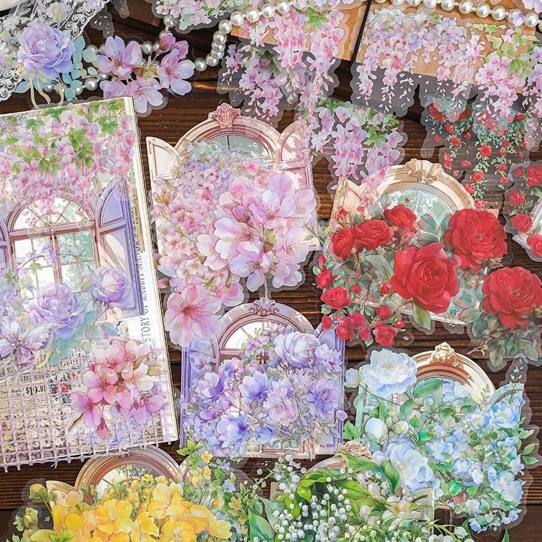 

Mr. Paper,20pcs/bag,Lily of The Valley Flower Large-sized Stickerscrapbook Phone Case Diary Decoration Stationery Stickers