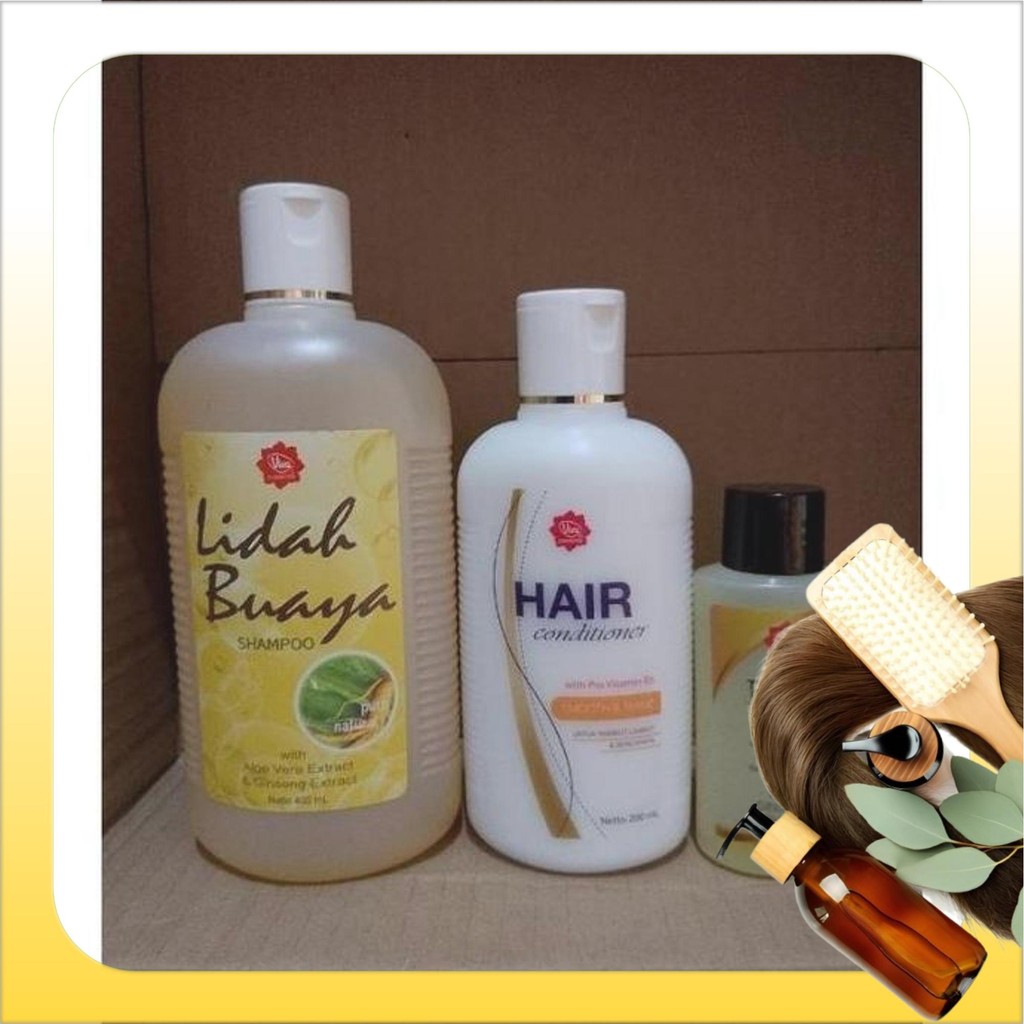 promo viva paket 3 pcs untuk rambut rontok shampo ginseng conditioner tonik shampoo perawatan hairca
