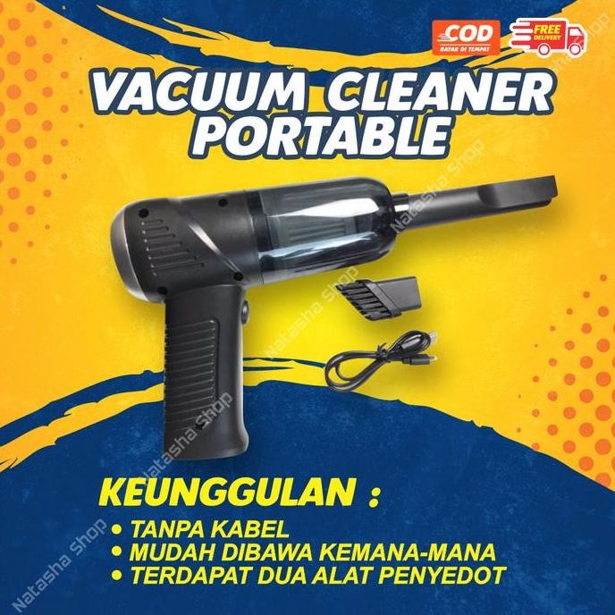 Vacuum Cleaner Penyedot Debu Mobil Portable Daya Hisap Kuat TanpaKabel