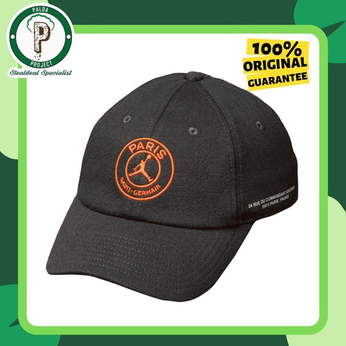 Murah Psg Club Jordan Football Structured Black Cap 100% Original Guarantee