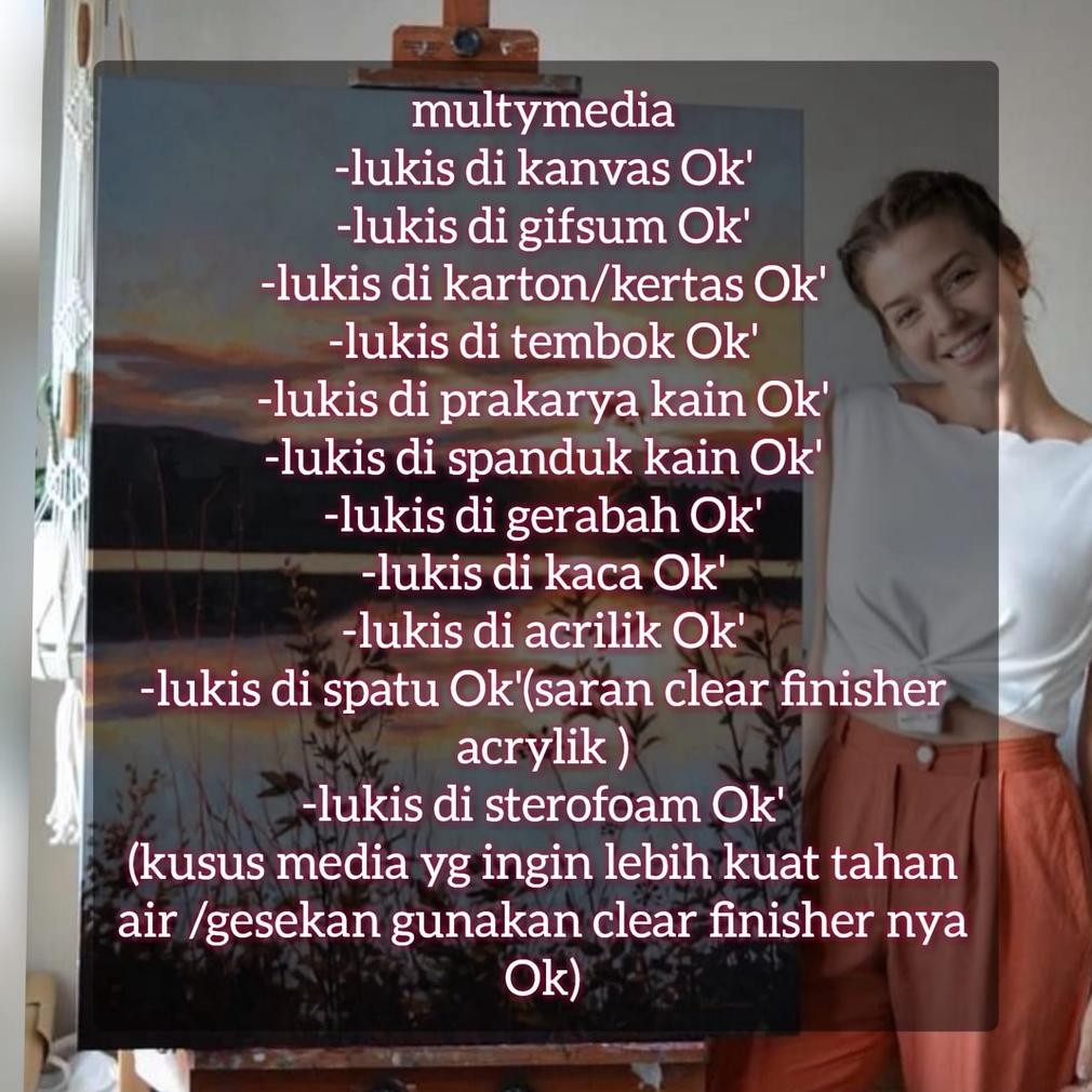 

Cat Lukis Semi Acrylik 1Set 5Warna Anti Pudar Terlaris