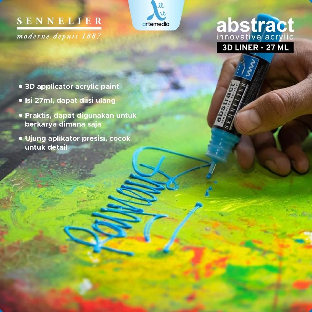 

Sennelier Abstract Liner 27ml 3D Applicator Acrylic Paint Cat Akrilik Terlaris