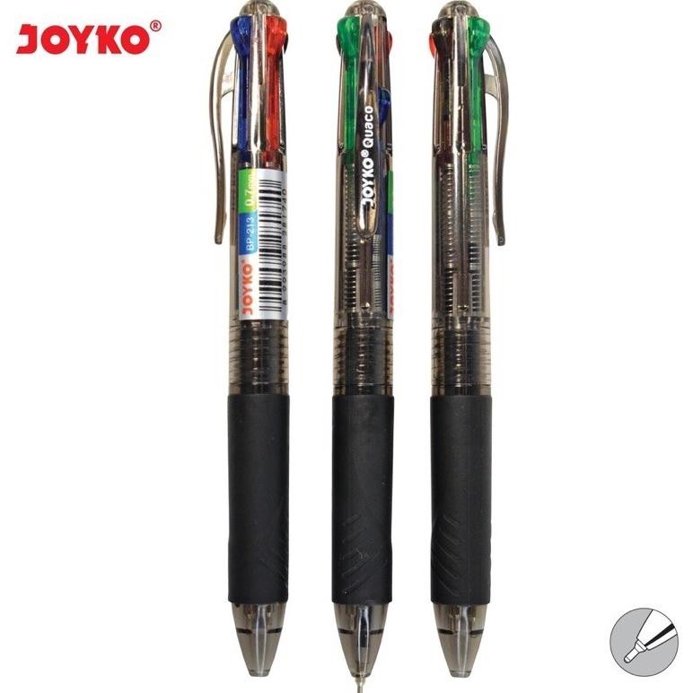

Pulpen Joyko Bp-213 0.7Mm Isi 12 | Bolpen 4 Warna (1 Pack) Quaco / Colors Original
