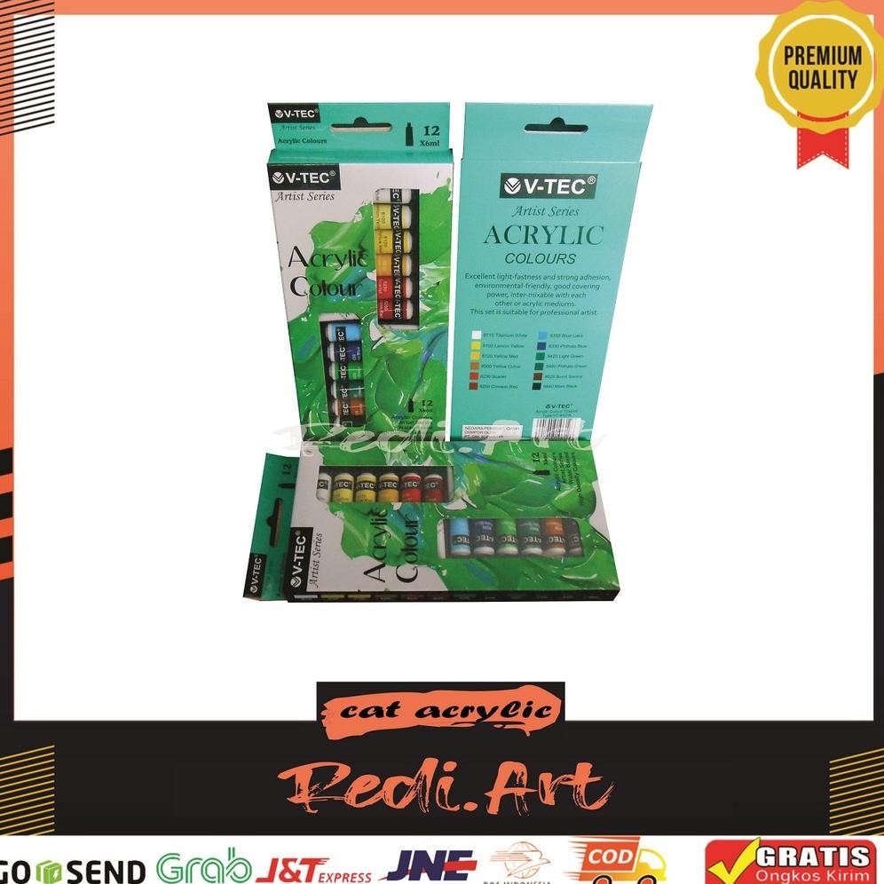 

Cat Akrilik set 12 Warna / Acrylic /Water Colour Set (6 ml) / Cat lukis akrilik Terlaris
