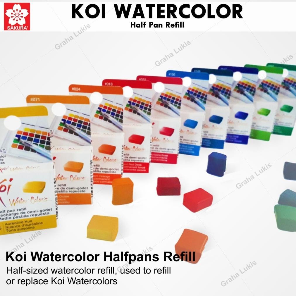 

Sakura Koi Watercolor Halfpans Refill 48 Warna Terlaris