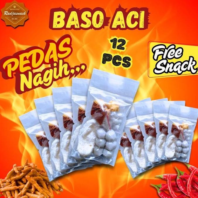 

12 PCS BASO ACI PEDAS NAGIH+ FREE SNACK SHA
