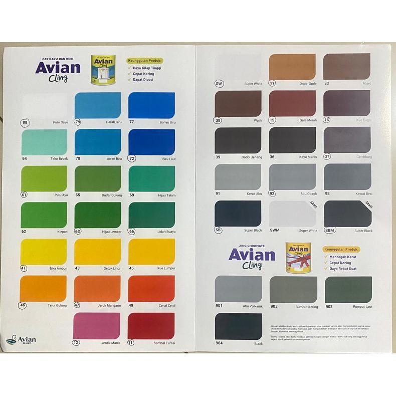 

Cat Minyak Kayu Besi AVIAN Cling AVIAN BRANDS Terlaris