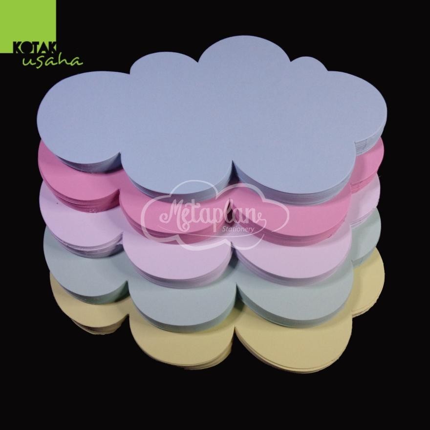 

Kartu Metaplan Bentuk Awan (250 lembar 5 warna) RB07